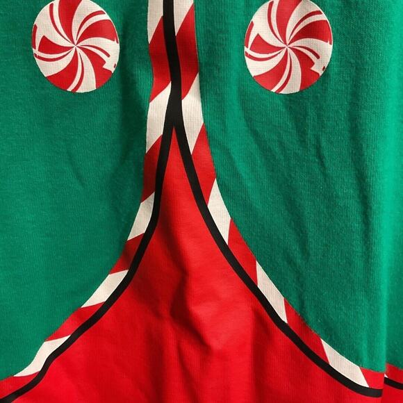 WONDERSHOP PAJAMA SET Women’s LARGE Elf Holiday Shirt & Pant Green Red Christmas - Picture 8 of 9